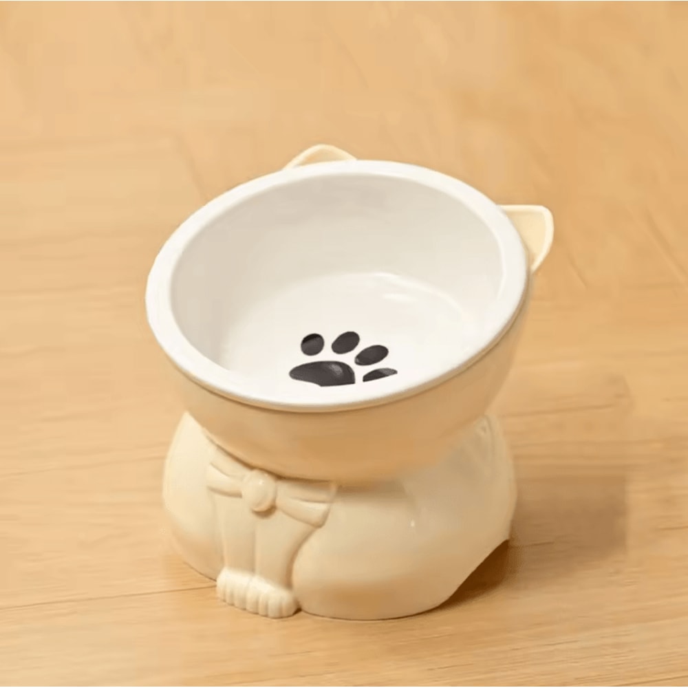 TiltEase Ceramic Pet Bowl NonSlip Slanted Feeding Bowl For Cats Small Dogs 1