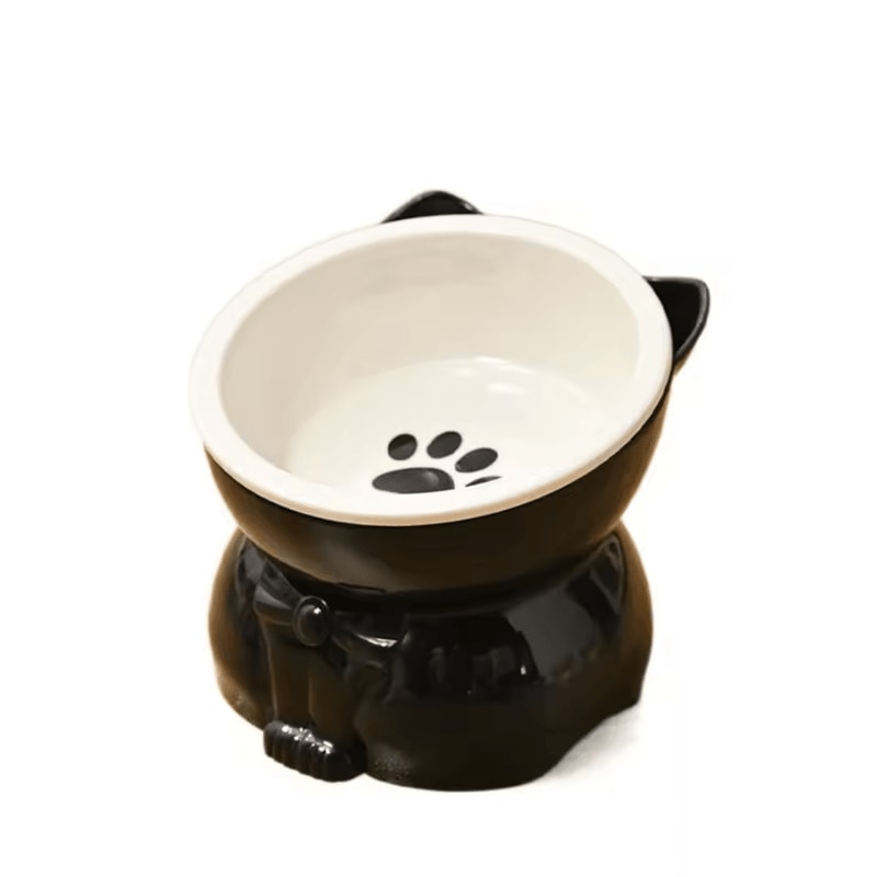 TiltEase Ceramic Pet Bowl NonSlip Slanted Feeding Bowl For Cats Small Dogs 4