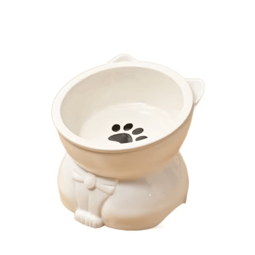 TiltEase Ceramic Pet Bowl NonSlip Slanted Feeding Bowl For Cats Small Dogs 6