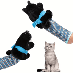 wrestlebuddy interactive cat puppet toy – poseable plush wrestling toy for indoor cats
