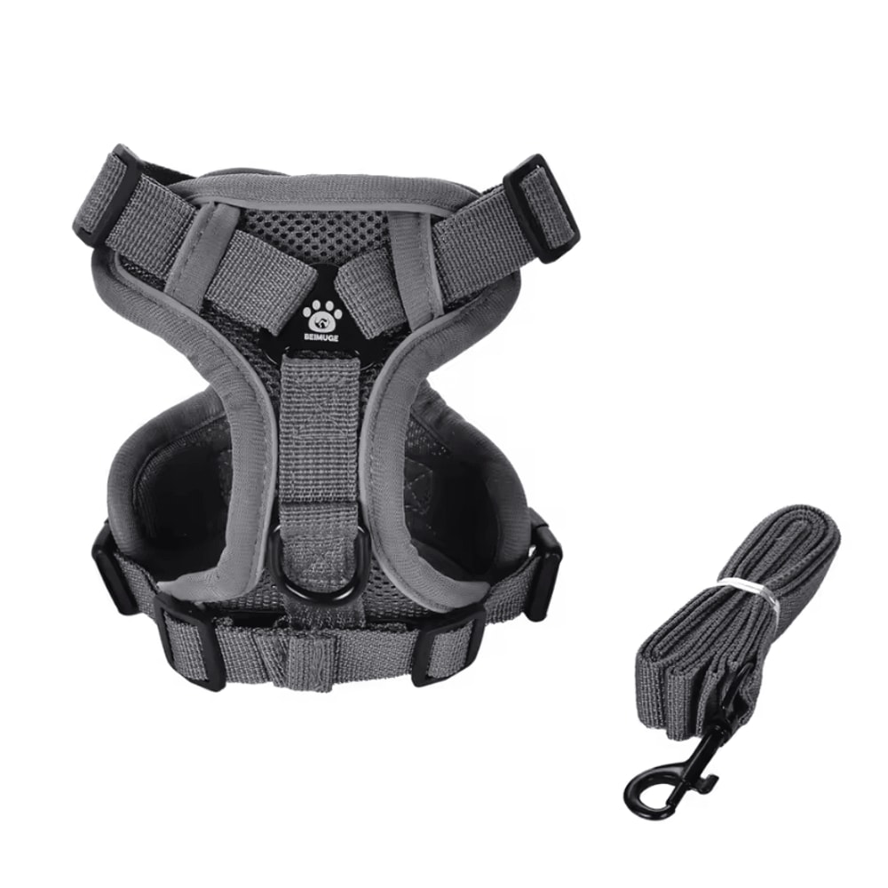 SafeWalk Reflective Pet Harness Leash Set Breathable Vest For Small Medium Dogs Cats 2