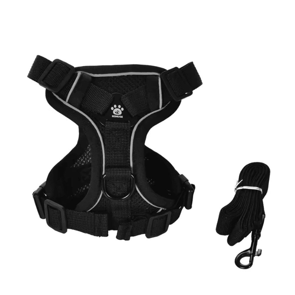 SafeWalk Reflective Pet Harness Leash Set Breathable Vest For Small Medium Dogs Cats 3