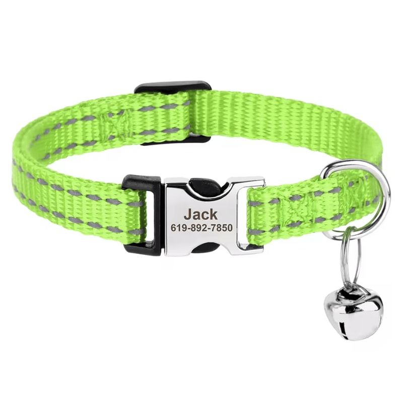 SafeGlow Personalized Reflective Cat Collar For Cats Small Dogs 5