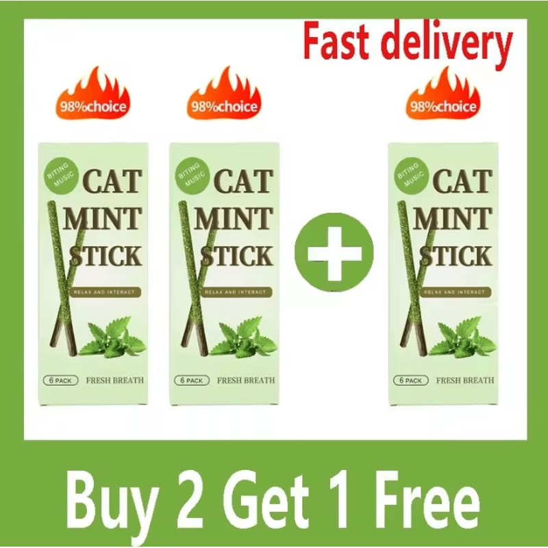 SilverPurr Natural Matatabi Cat Sticks For Teeth Cleaning Play 3