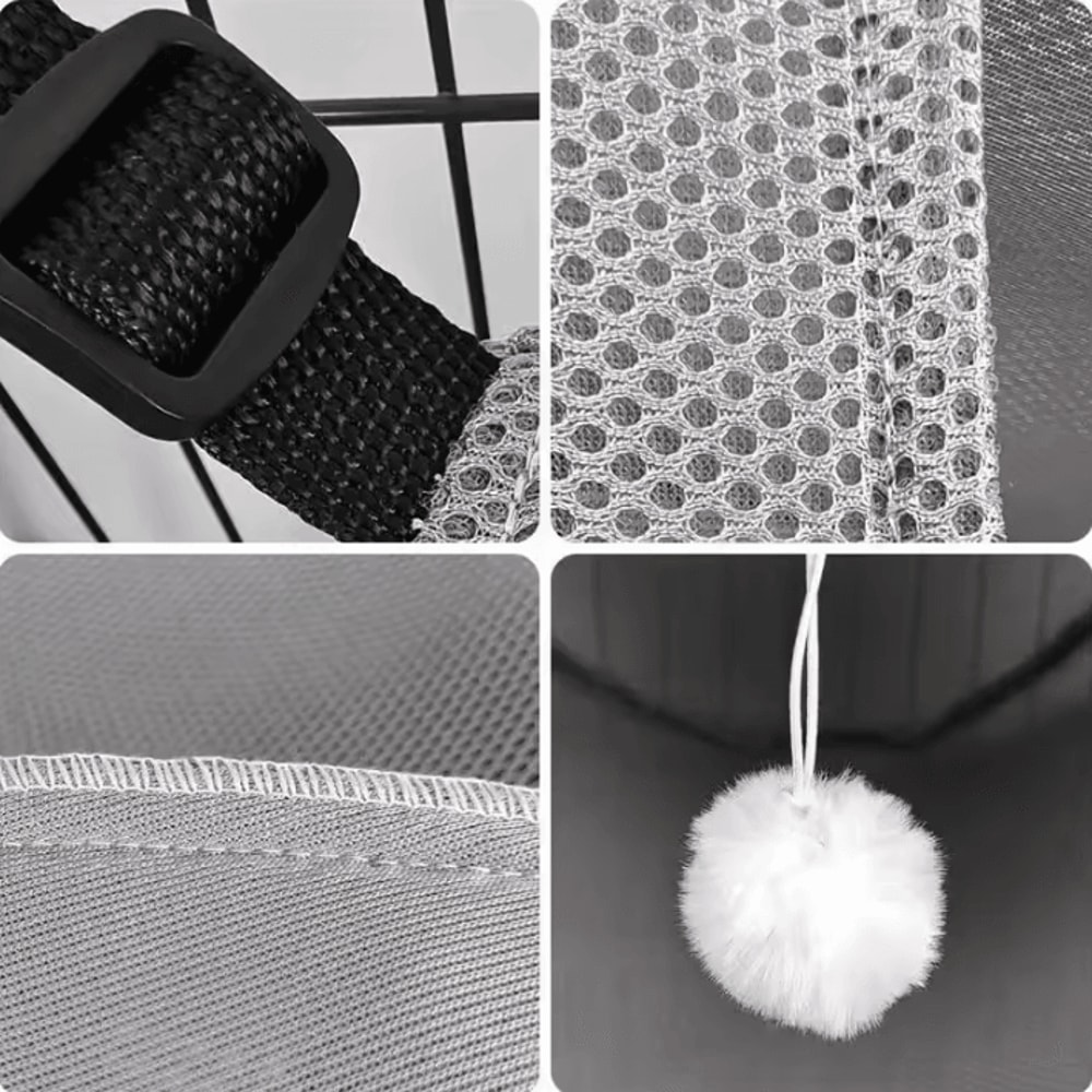 CloudNest Breathable Mesh Cat Hammock Bed With Adjustable Metal Frame 2