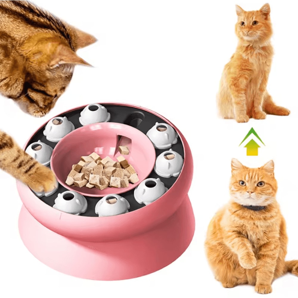 MindPaws Interactive Slow Feeder Puzzle Bowl For Cats 0