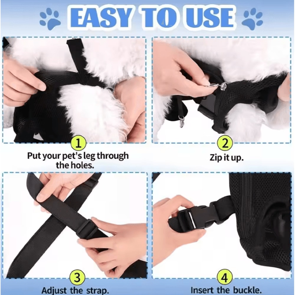 AdventureNest Breathable Front Pet Carrier Backpack For Cats Small Dogs 2