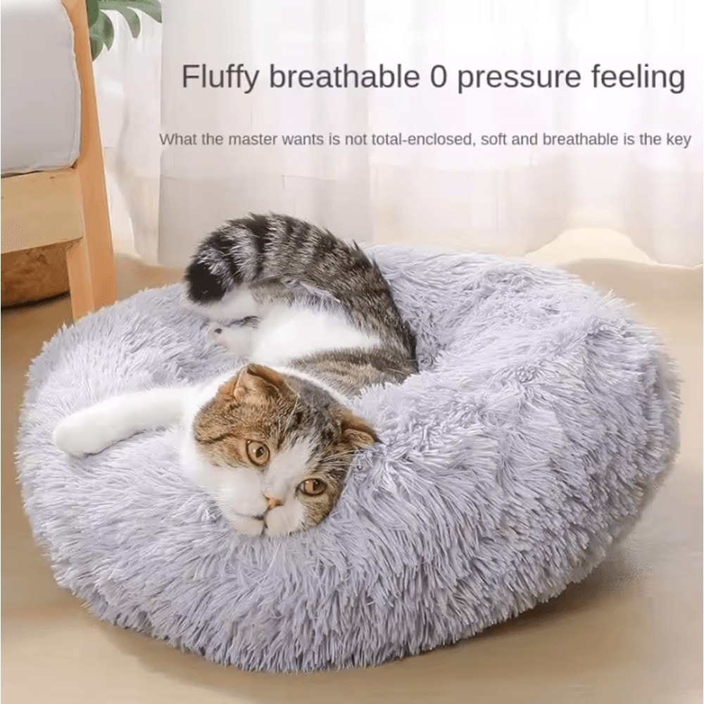SnuggleShell Plush SemiEnclosed Cat Bed For Cozy Winter Comfort 1
