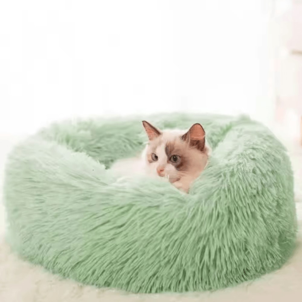SnuggleShell Plush SemiEnclosed Cat Bed For Cozy Winter Comfort 6