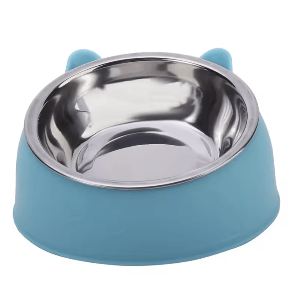 TiltEase Stainless Steel Elevated Cat Bowl For Cats Small Dogs 4