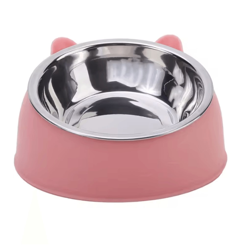 TiltEase Stainless Steel Elevated Cat Bowl For Cats Small Dogs 5