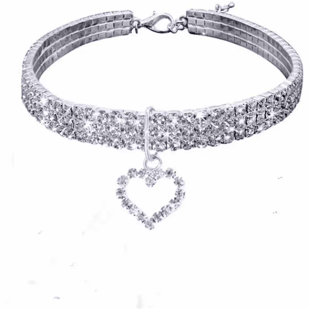Luxury Rhinestone Pet Collar Necklace For Cats Small Dogs 3