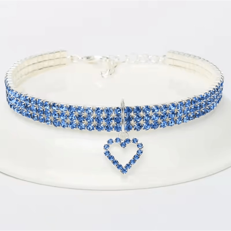 Luxury Rhinestone Pet Collar Necklace For Cats Small Dogs 4