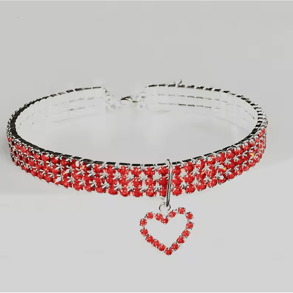 Luxury Rhinestone Pet Collar Necklace For Cats Small Dogs 5