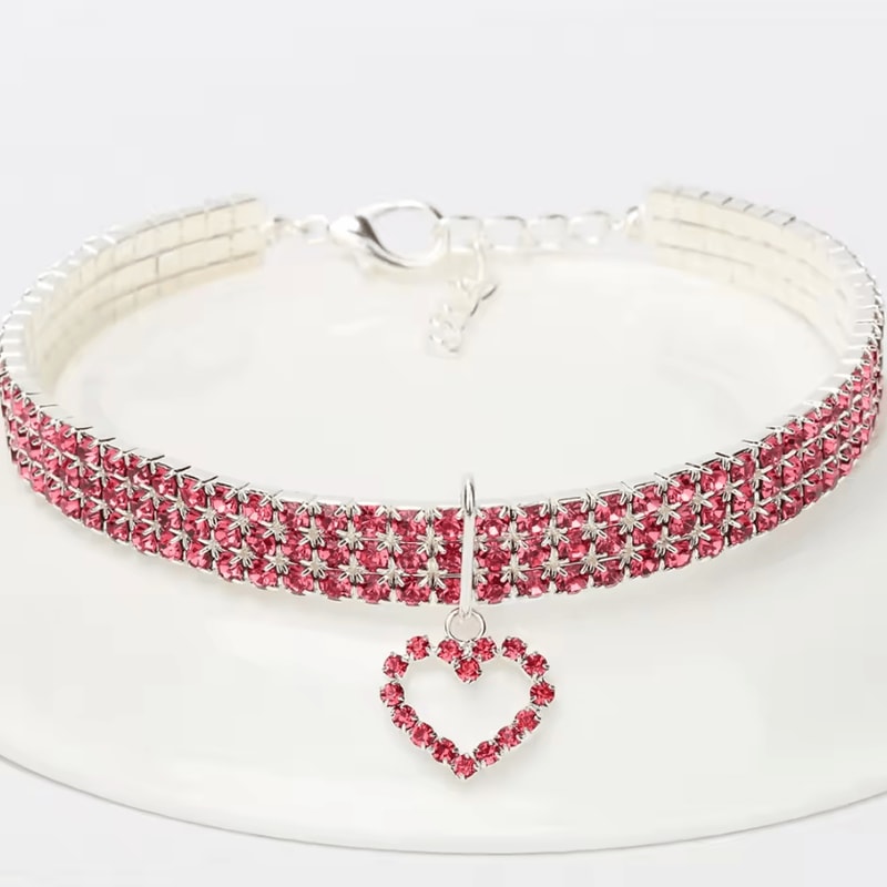 Luxury Rhinestone Pet Collar Necklace For Cats Small Dogs 6