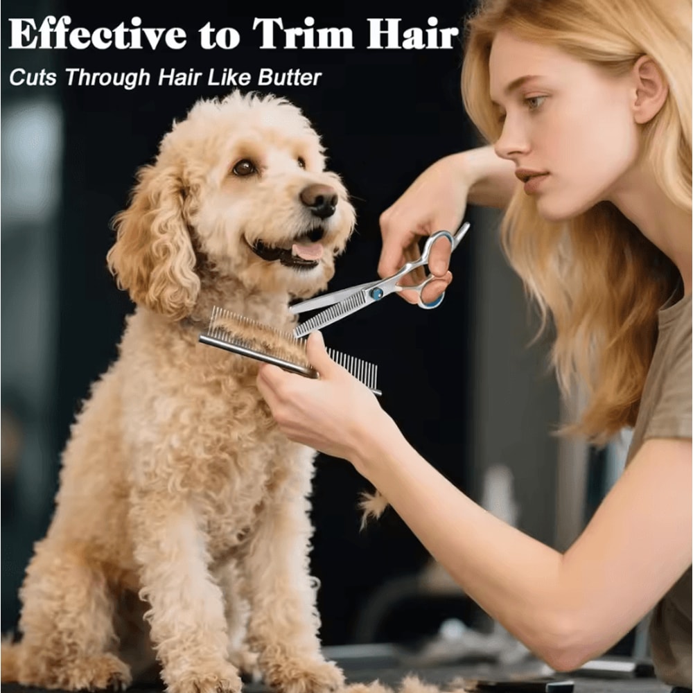 Professional 4in1 Pet Grooming Scissors Kit For Dogs Cats 1