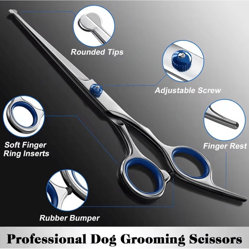 Professional 4in1 Pet Grooming Scissors Kit For Dogs Cats 2
