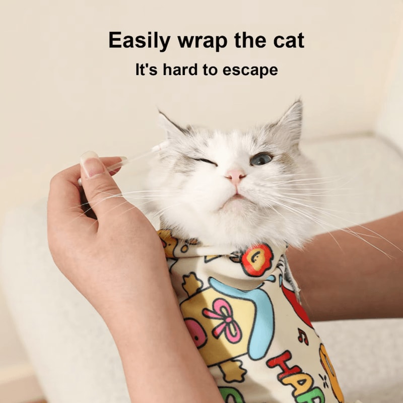 SelfAdherent Cat Grooming Wrap For Nail Clipping Medicine Care 2