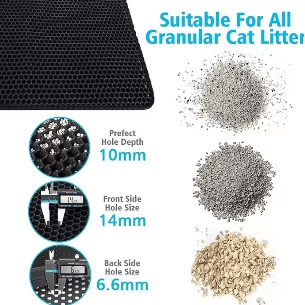 DoubleLayer Waterproof Cat Litter Mat For Cleaner Floors 2