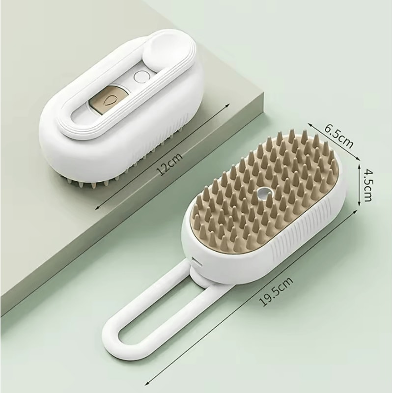 3in1 Steam Pet Grooming Brush For Hair Removal Massage Coat Care 4