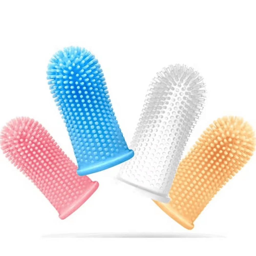 Soft Silicone Pet Finger Toothbrush For Dogs Cats 1