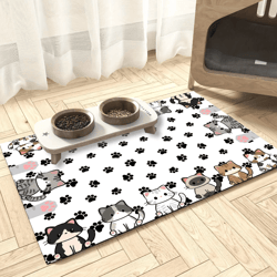 vikama quick-dry diatomaceous pet mat for cat litter & feeding areas