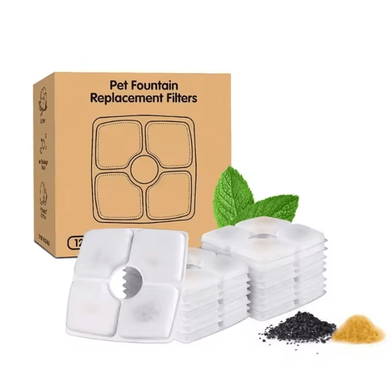 Square Cat Water Fountain Replacement Filters With Activated Carbon 6