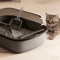 SemiEnclosed Splashproof Cat Litter Box With High Sides 0