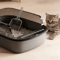 SemiEnclosed Splashproof Cat Litter Box With High Sides 0