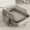 SemiEnclosed Splashproof Cat Litter Box With High Sides 9