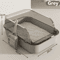 SemiEnclosed Splashproof Cat Litter Box With High Sides 6