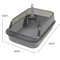 SemiEnclosed Splashproof Cat Litter Box With High Sides 7