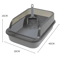 SemiEnclosed Splashproof Cat Litter Box With High Sides 7