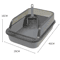 SemiEnclosed Splashproof Cat Litter Box With High Sides 8
