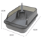 SemiEnclosed Splashproof Cat Litter Box With High Sides 8