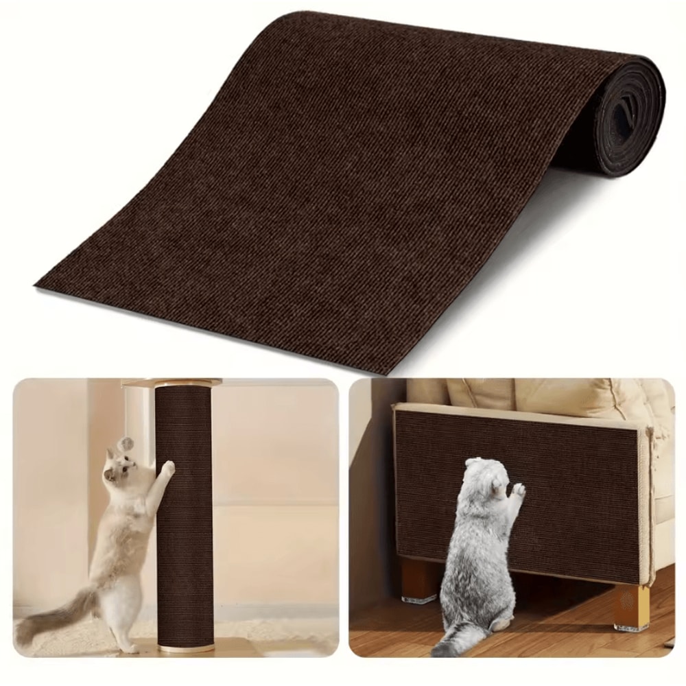 Trimmable SelfAdhesive Cat Scratching Mat For Furniture Walls 4