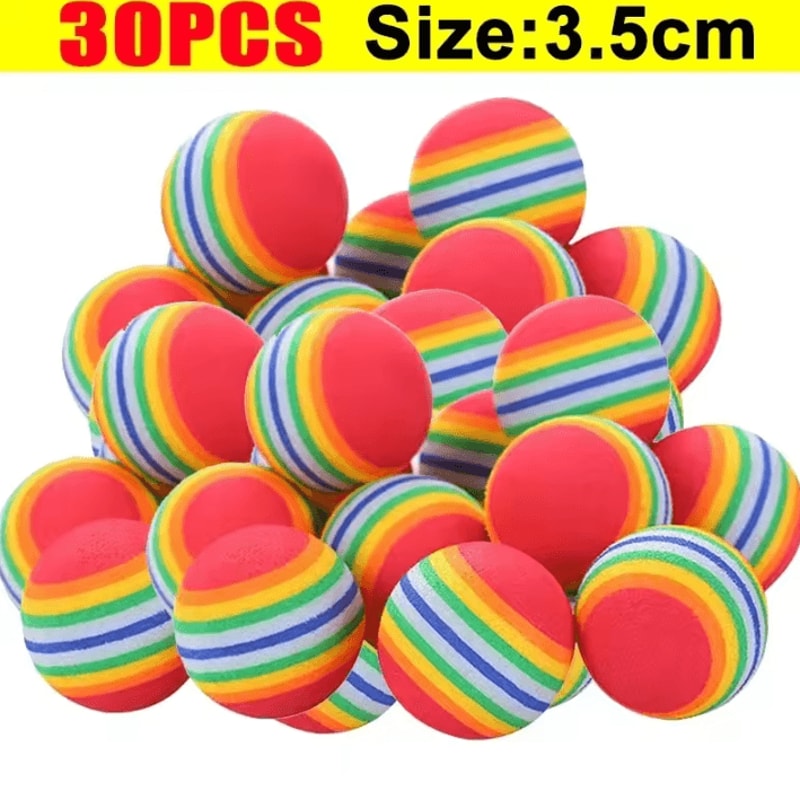 Rainbow EVA Pet Toy Balls For Interactive Cat Dog Play 3