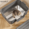 XL Enclosed Stainless Steel Cat Litter Box With Odor Control AntiSplash Design 2