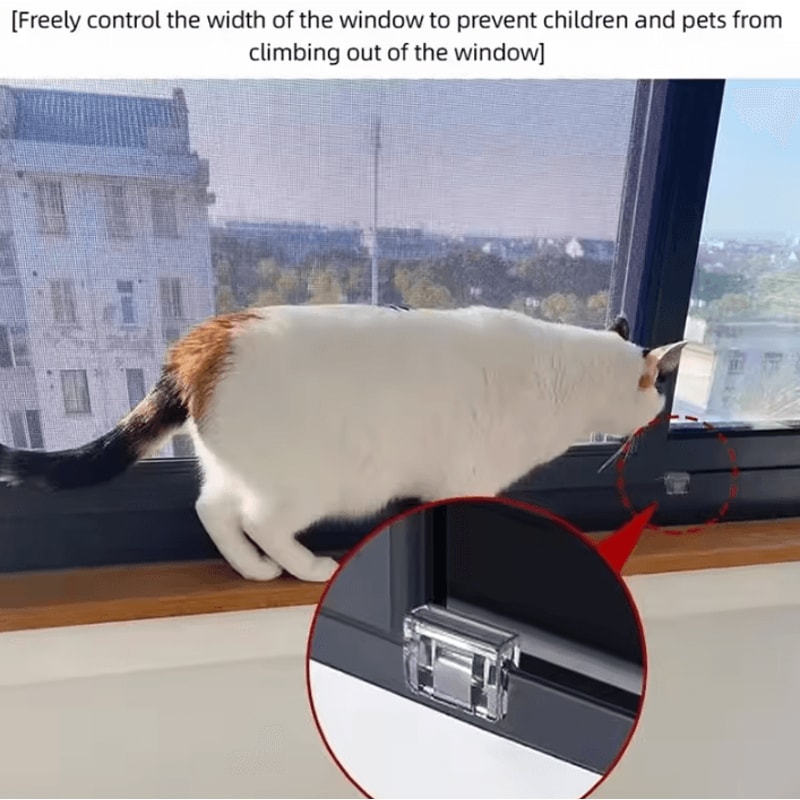 Cat Window Safety Lock AntiJump Window Limiter For Indoor Pet Protection 1