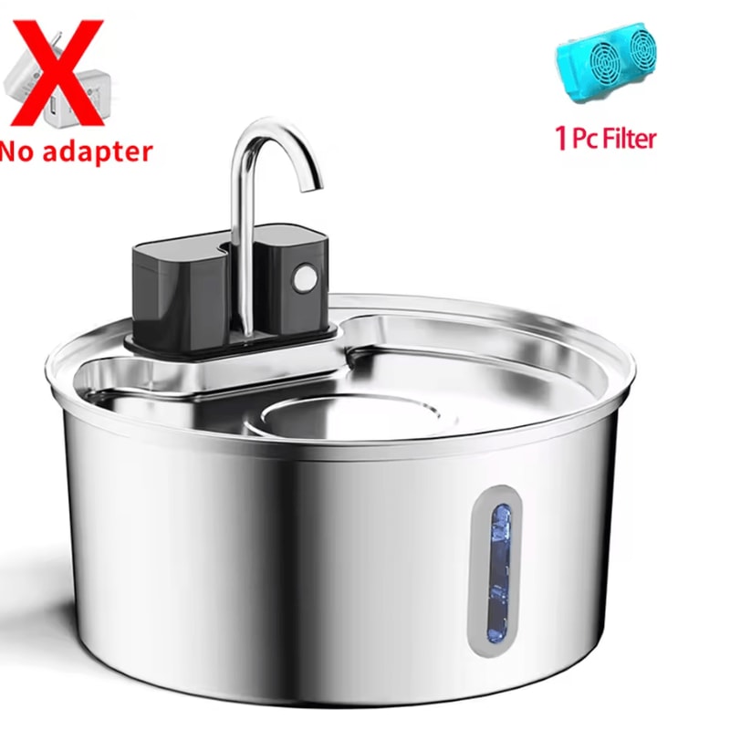 PureFlow Wireless Stainless Steel Cat Water Fountain 32L 4