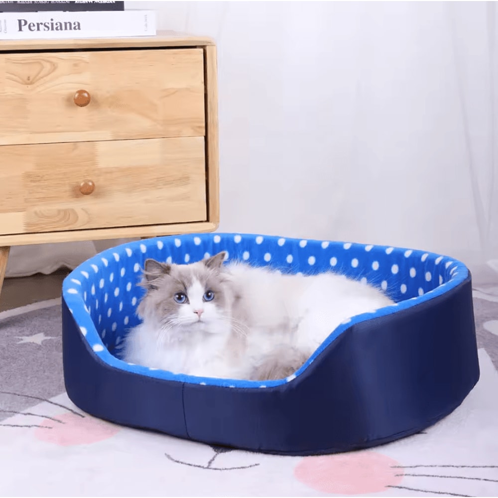 CozyNest Dot Sponge Pet Bed Cushion For Cats Small Dogs 4