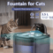 PureSip Wireless Stainless Steel Cat Water Fountain 35L 0