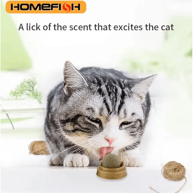HappyLick Natural Catnip Wall Ball Toy For Cats 0