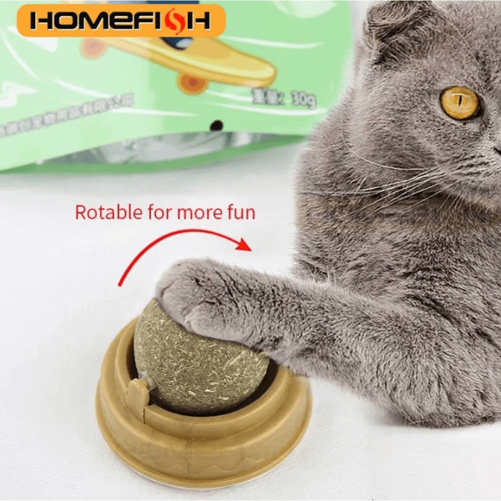 HappyLick Natural Catnip Wall Ball Toy For Cats 2