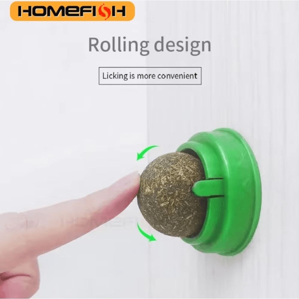 HappyLick Natural Catnip Wall Ball Toy For Cats 3