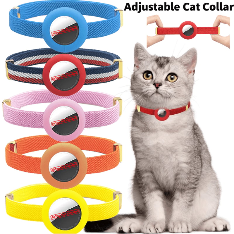 SafeTrack Breakaway AirTag Cat Collar For Kittens Cats 0