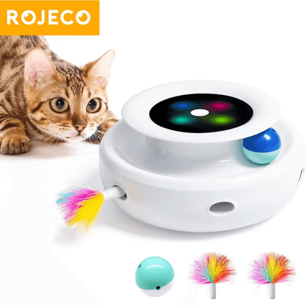 PouncePlay 2in1 Interactive Smart Cat Toy Set 0