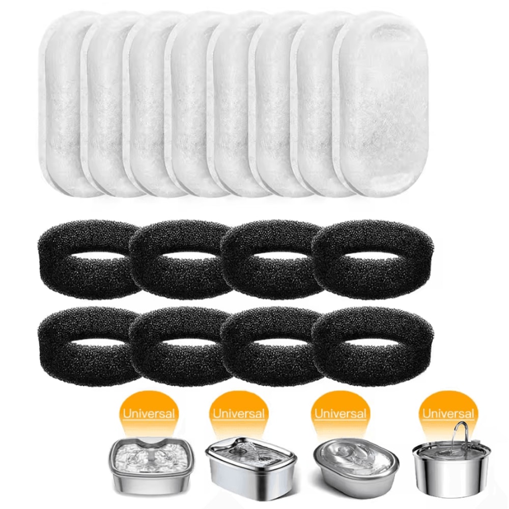 PureSip Activated Carbon Replacement Filters For Pet Water Fountains 0