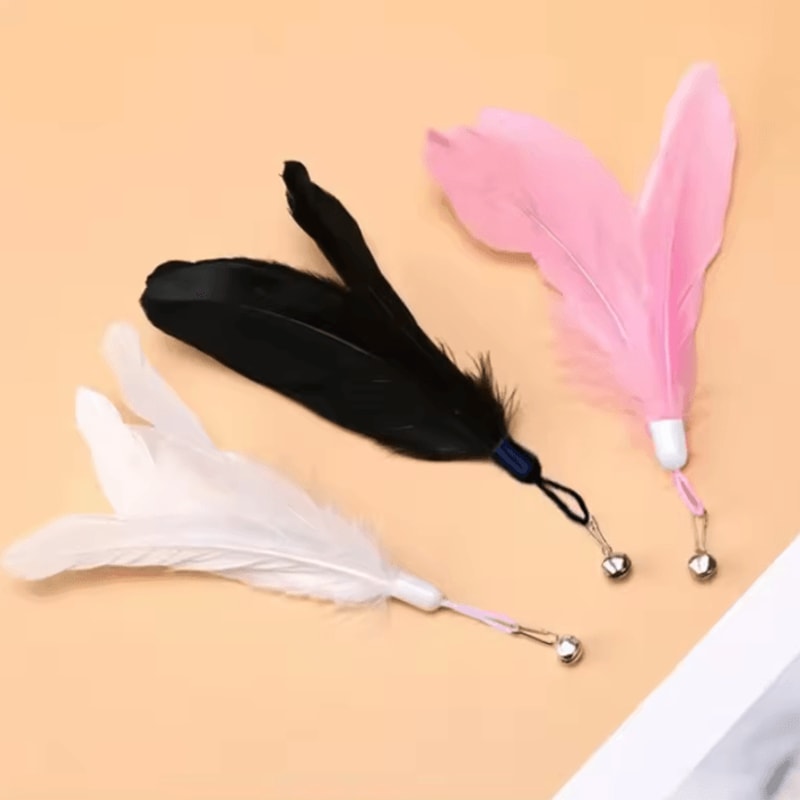 WhiskerBounce Suction Cup Feather Wand Cat Toy 2
