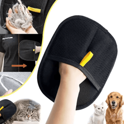fursweep reusable double-sided pet hair removal grooming gloves